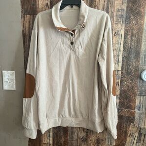 NEW Lightweight Quater Button Down Stand Collar Corduroy Shirt Casual Sweatshirt